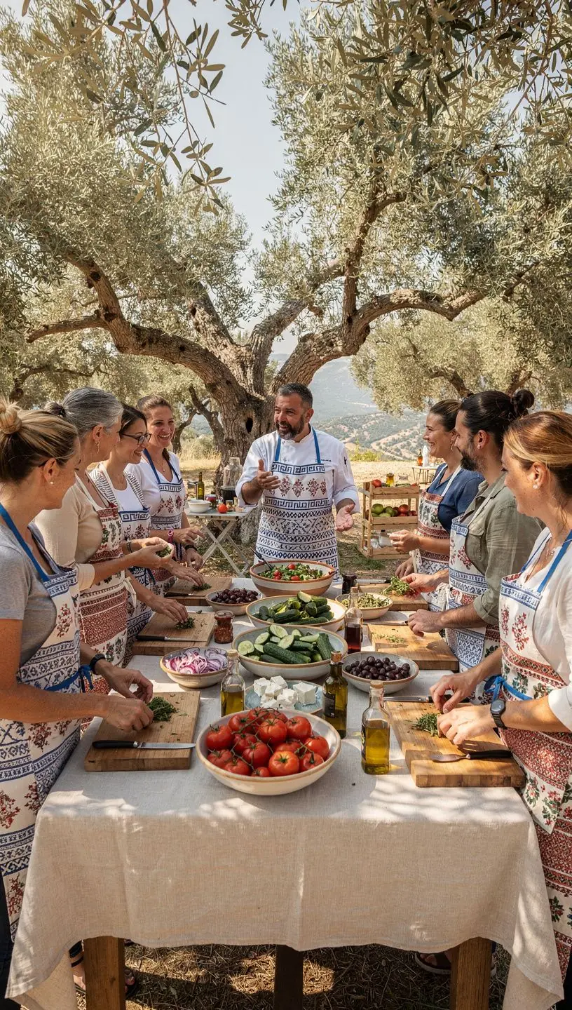 Δραστηριότητες γυμναστικής στη φύση με θέα στη θάλασσα
